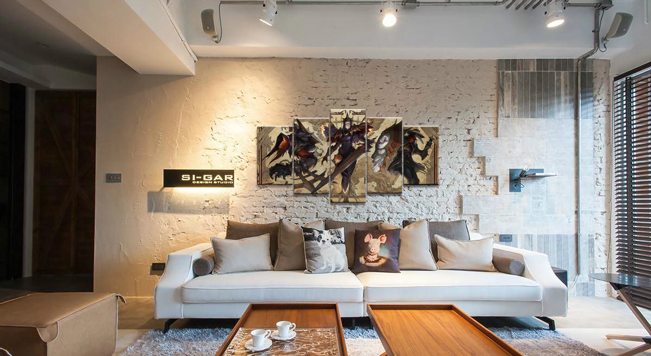Waliicorners 5 Panel LOL League of Legends Kayle Game Canvas Printed Painting For Living Room Wall Art Decor HD Picture Artworks Poster 8 HTB1eiRMOVYqK1RjSZLeq6zXppXaa