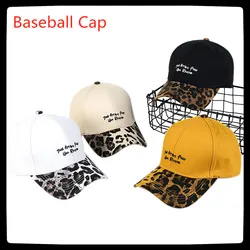 NEW Leopard Grain Letter Embroidery Baseball Cap Cotton Hip-hop Cap Adjustable Snap Hats For Adults NEW Leopard Grain Letter Embroidery Baseball Cap Cotton Hip-hop Cap Adjustable Snap Hats For Adults