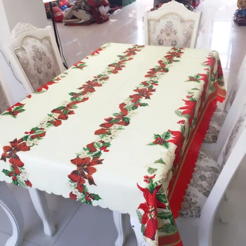 

New Hot Sale 2018 Christmas Decorations Rectangular Tablecloth Prints Creative Christmas Wedding Outdoor Tablecloth
