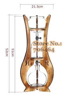 

MWD 12 fahion Water/Ice drip coffee maker with Ice coffee Dutch coffee pot wood stand design