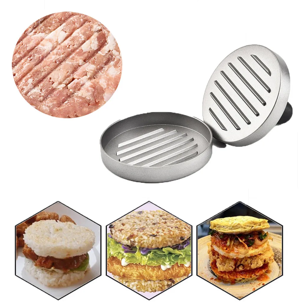 Heavy Hamburger Press Burger Meat Beef Grill Patty Maker Mould Kitchen