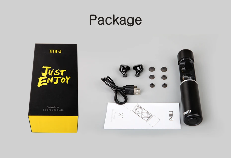 Mifa X1 беспроводные TWS Bluetooth наушники с сенсорным управлением 3D стерео наушники гарнитура с микрофоном и внешним аккумулятором спортивные наушники