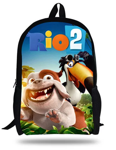 16-дюймовый Mochila Infantil Menina мультфильм Рио школьный рюкзак для детей девочек Книга Сумка От 7 до 13 лет Детские школьные рюкзаки для девочек-подростков