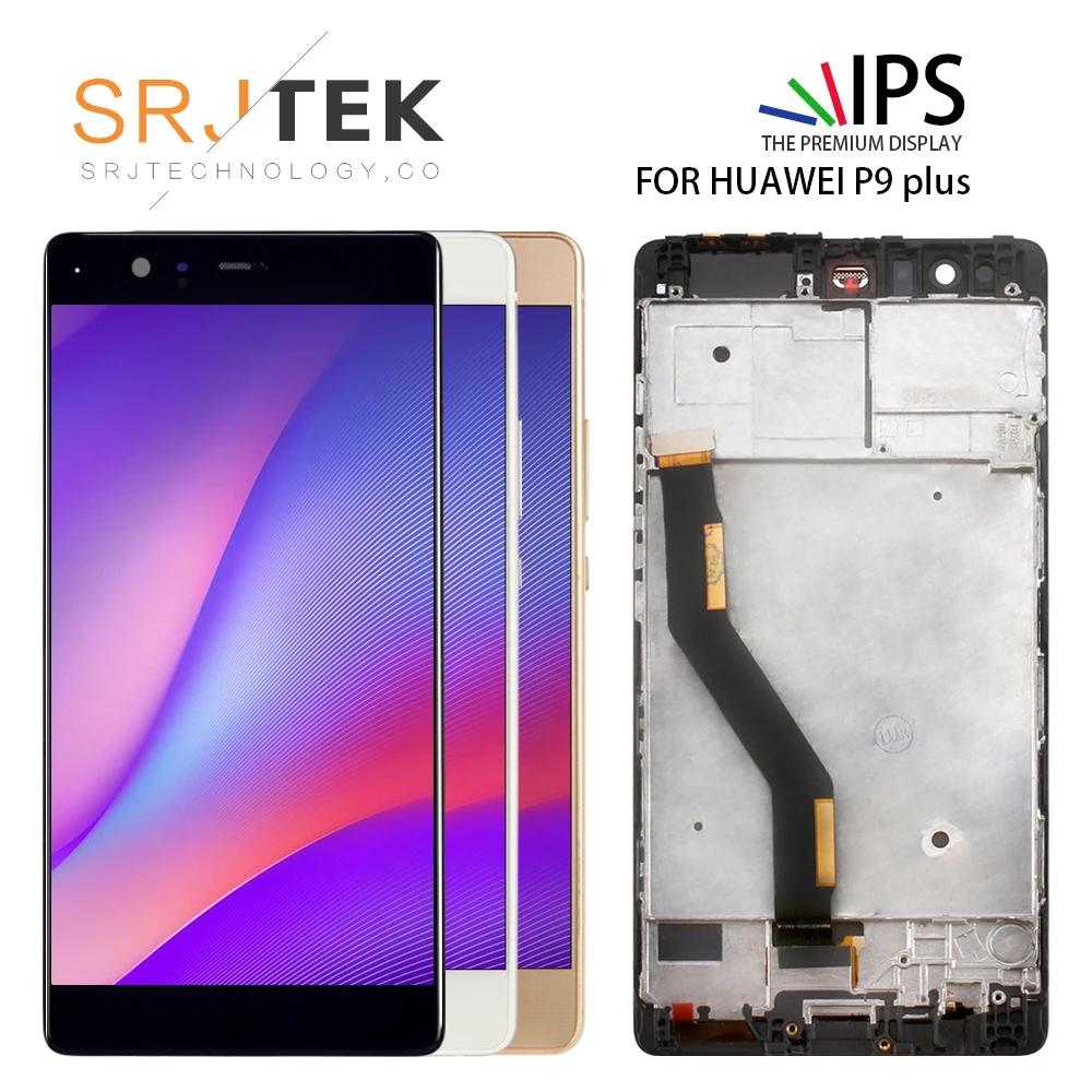 

100% Tested LCD Display for Huawei P9 plus 5.5 inch Touch Screen Digitizer Assembly 1920*1080 with Frame Free Tool