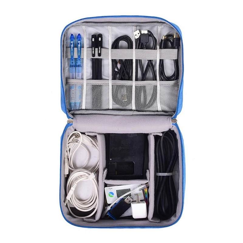 Travel Cable Bag Portable Digital USB Gadget Organizer Charger Wires
