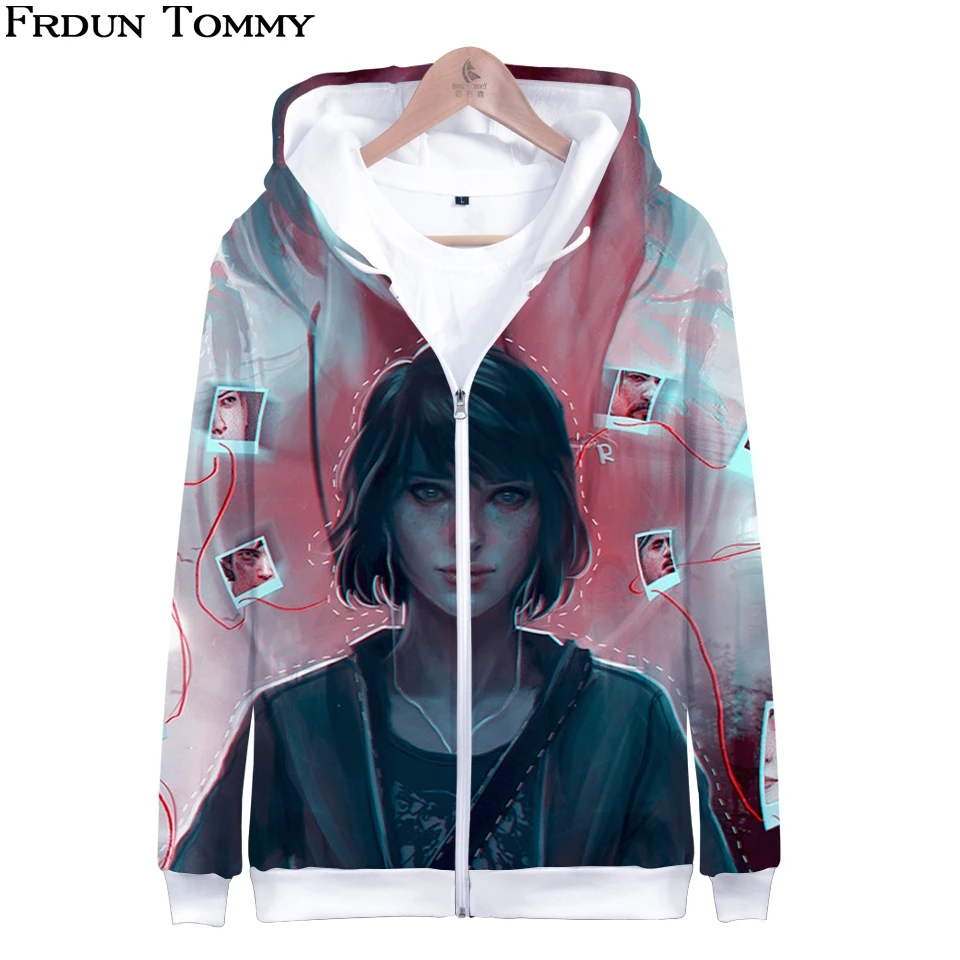 

Frdun Tommy 3D Life is Strange 2 Zipper Hoodies Sweatshirt Soft Hot Game College Style Casual Keep Warm Unisex Winter Zippers