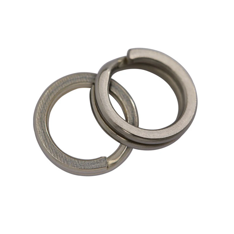 

50pcs Stainless Steel Split Rings for Crank Link Double Circle Fishing Round Rig Connector Open Tool Tackle Accessories 2056-2