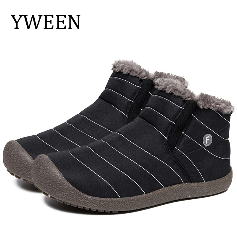 

YWEEN New Mens Snow Boots Winter Keep Warm Cotton Shoes Unisex Casual Fashion Plush Male Boots Large size Shoes