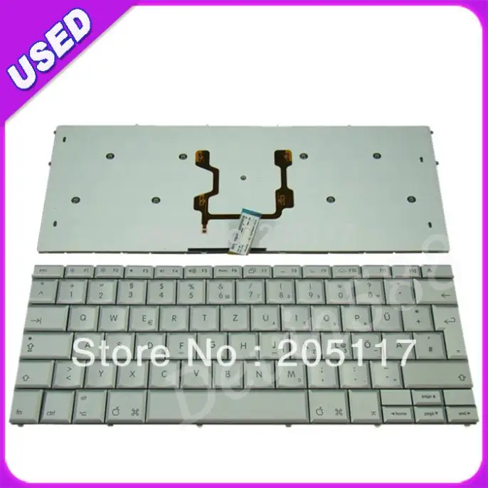 

For Apple MacBook Pro 17" A1261 German Keyboard Silver , 100% WORKING !