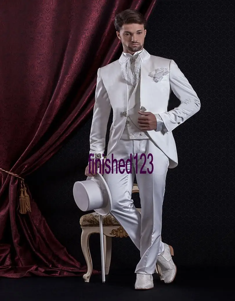white groom jacket