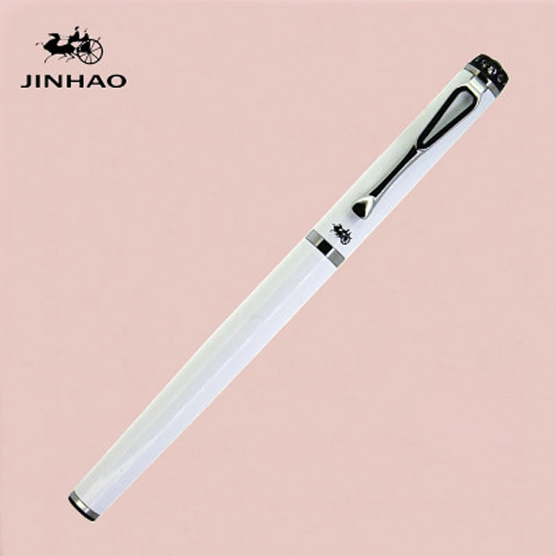 Jinhao 301 Kawaii розовая и серебряная шариковая ручка с зажимом и бриллиантом 0,7 мм Металлические Шариковые Ручки школьные офисные принадлежности - Цвет: 1