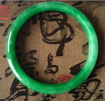 

437 GREEN JADE BANGLE BRACELET 58mm (A0429)