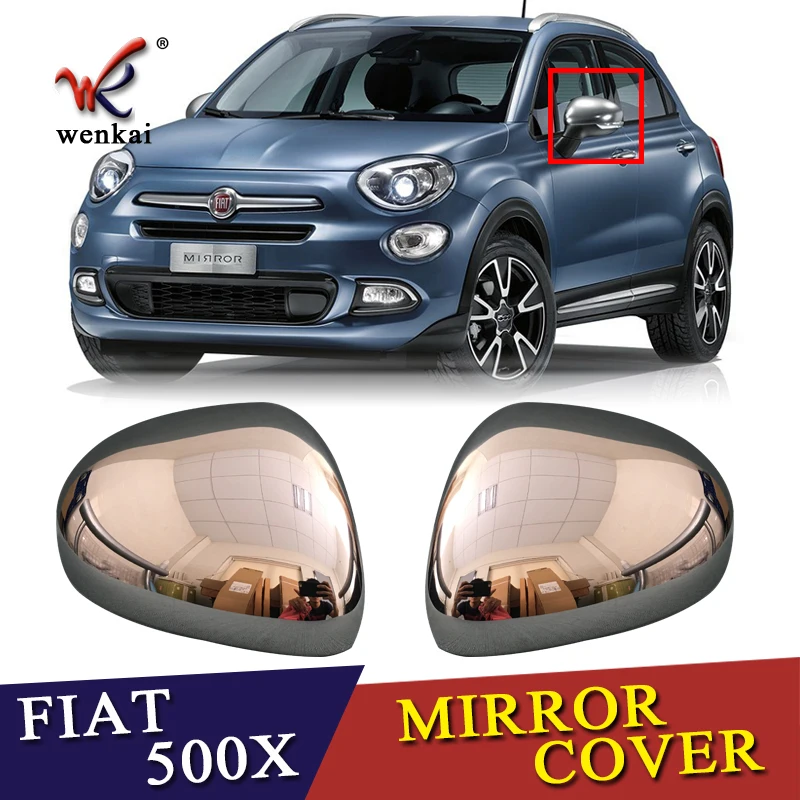 Авто Крышка Стайлинг для FIAT 500X2014 ABS Chrome сторона крыло заднего Дверь Зеркало Кепки отделка