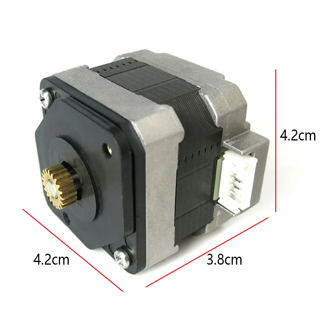 

New 12V Metal Micro Gear Stepper Motor and Four Wire Two Phase Stepper Angle 0.5 Modulus 42mm 1.8 Stepping Angle
