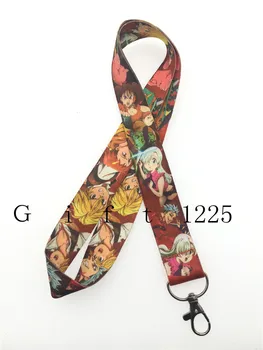 

New 12pcs Japanese anime girl boy Key Lanyard Badge ID Cards Holders Neck Straps with Keyring Gifts Party Favors