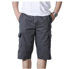 Новые летние мужские камуфляжные Свободные повседневные шорты с несколькими карманами, камуфляжные шорты до колен, мужские шорты-карго армейского зеленого цвета, большие размеры 5XL 6XL