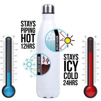 

Vacuum Insulated Stainless Steel Sport Water Bottle 500ml Leakproof Double Walled BPA Free Reusable Thermos Flask for Kid Outdor