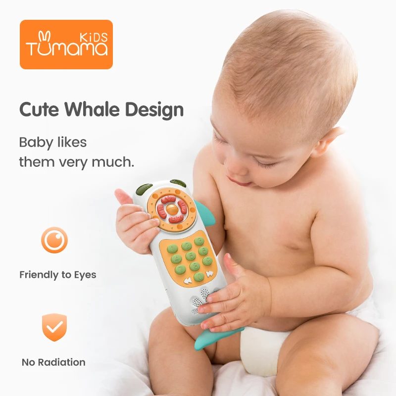 Tumama Toys For Baby Mobile Phone Baby Music Phone Toys Early Educational 0-12 months Learning Electric Phone Toy for Baby 30D