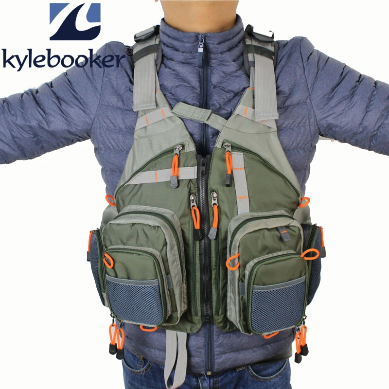 Men's Fly Fishing Mesh Vest Adjustable Breathable Quick Dry Bass Fishing  Vest Pack