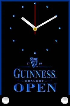 

tnc0034 Guinness Draught Beer OPEN Bar Table Desk 3D LED Clock