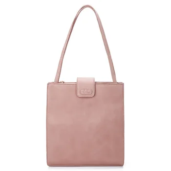 

women new tote bag classic retro shoulder handbag satchel pink color flat shopping casual flat bags