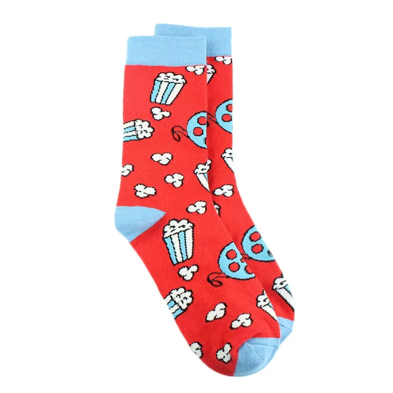 [EIOISAPRA] 85% новые модные забавные носки из чесаного хлопка в стиле Харадзюку Женские Дышащие Повседневные Носки с рисунком еды и фруктов - Цвет: 1