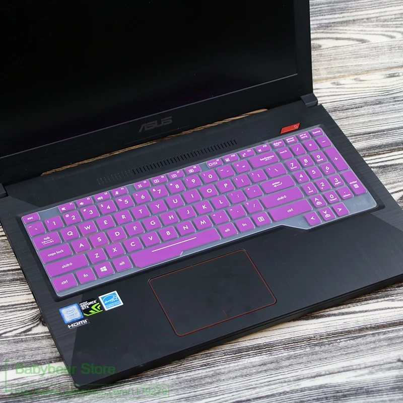 purple 15,6 ''для Asus Tuf Gaming Fx504 Fx504Ge Fx504Gd Fx504Gm Fx504G Fx503 Fx503Vd 15 дюймов Силиконовая Защитная крышка для клавиатуры ноутбука - Цвет: purple