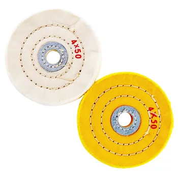 

2x Round Polishing Wheel 4 100mm Flannelette Buffing Pad Polisher Buffer 2Color