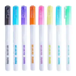 Флуоресцентный флуоресцентный маркер с двойной линией для студентов, сделай сам, креативные яркие цвета, ручная копия, газета, живопись