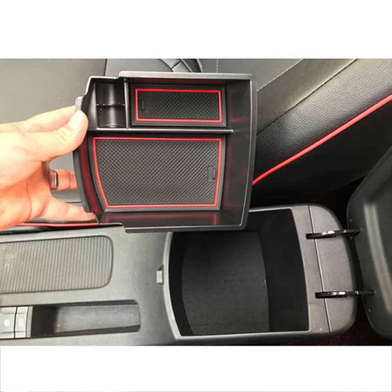 Автомобильный подлокотник ящик для хранения Чехол для hyundai Kona Замена черная консоль РУЧКА КОРОБКА ABS пластиковая резиновая накладка