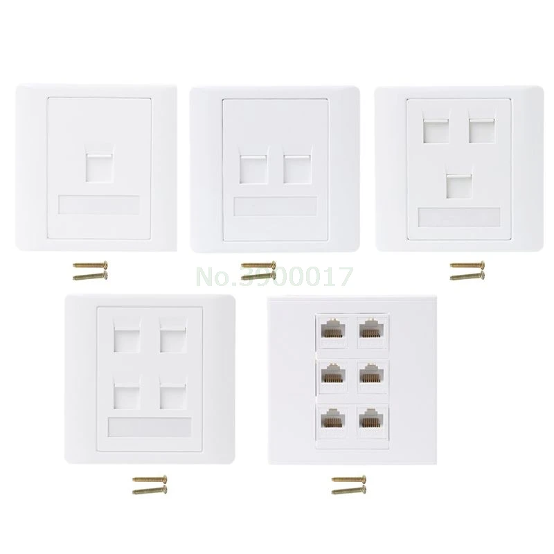 

86 Type Computer Socket Panel CAT5E Network Module RJ45 Cable Interface Outlet