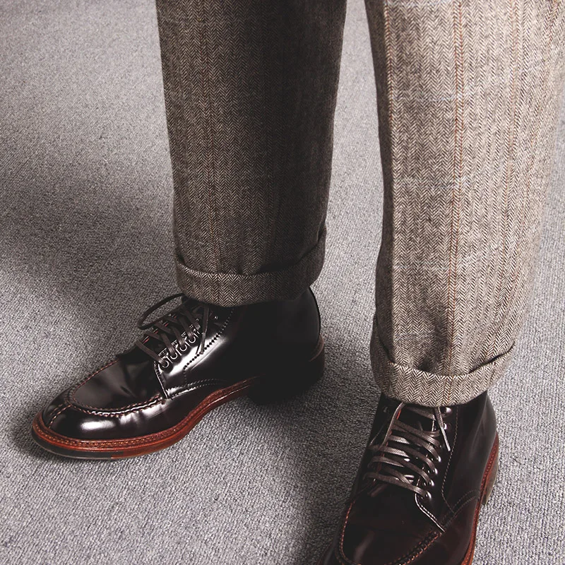 Promotion CK-0003 vintage 350gsm wool stylish trousers mens 60% wool casual chino pants