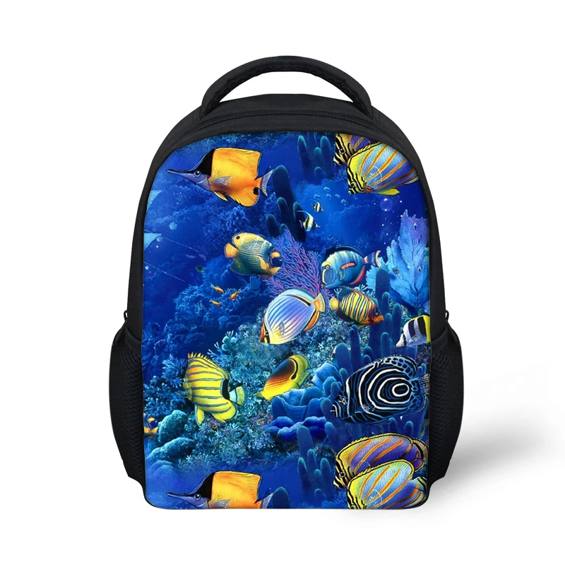 

Small Kindergarten Baby Girls Boys School Bags Sea Fish Print Children Schoolbags Kid travel Bags Animal Bolsas Escolares