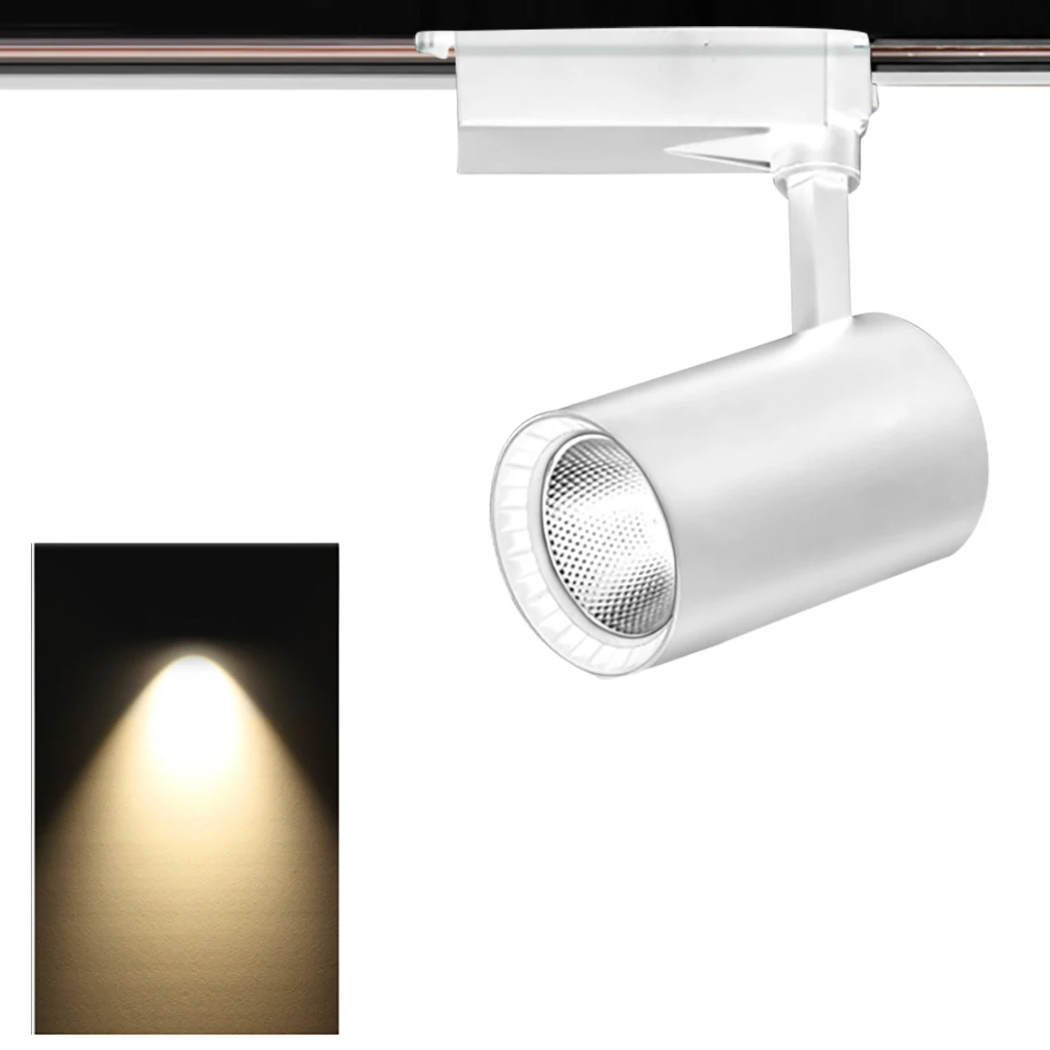 Минималистический черно-белый Track Light держатель универсальный разъем направление света Регулируемая направляющая лампа Mall выставочный офис освещение - Испускаемый цвет: Зеленый