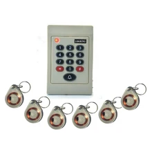 Система контроля доступа 13.56 мГц S-50 Клавиатуры Card Reader WG26 читателя с дверной звонок id card reader+ 10 шт. Кристалл брелков