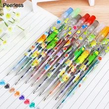 Peerless 10 unids/set bolígrafos de Gel de dibujos animados de tinta de plástico de colores(China)