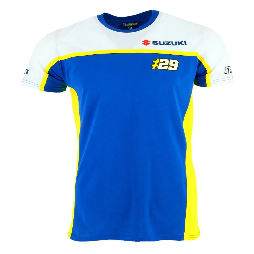 

2019 MotoGP Andrea Iannone 29 Motorcycle T-Shirt For Suzuki Racing Team Moto GP Men's Polyester T-shirt Sports Summer Tee