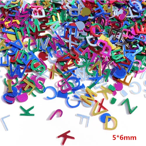 Lucia Crafts 20 г(прибл. 4000 шт) смешанные милые круглые Блестки для рукоделия& блестки для шитья скрапбукинга lentejuelas D0104 - Цвет: alphabet