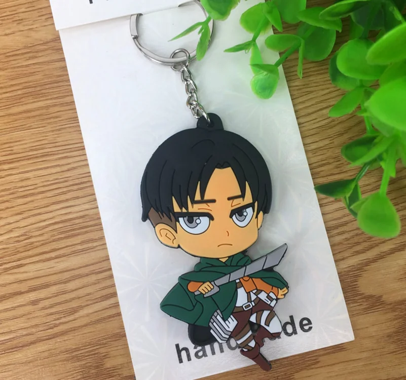 4 шт./компл. новая атака на Титанов Mikasa Ackerman Rivaille Eren Jaeger Armin Arlart ПВХ Брелок фигурка