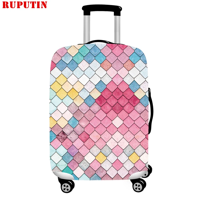 RUPUTIN Thicker 3D Travel Suitcase Protective Cover Luggage Case Elastic Luggage Dust Cover Apply To 18~32 Password Box Covers