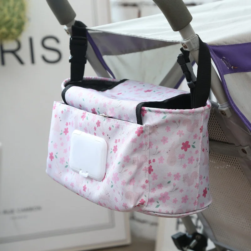 Baby Carriage Hanging Storage Bag Baby Stroller Organizer Bag Mummy Diaper Bag Hook Cartoon