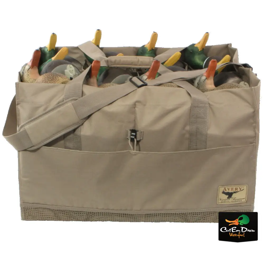 Bolsa de señuelo de pato flotante, bolsa de campo, color caqui, 12