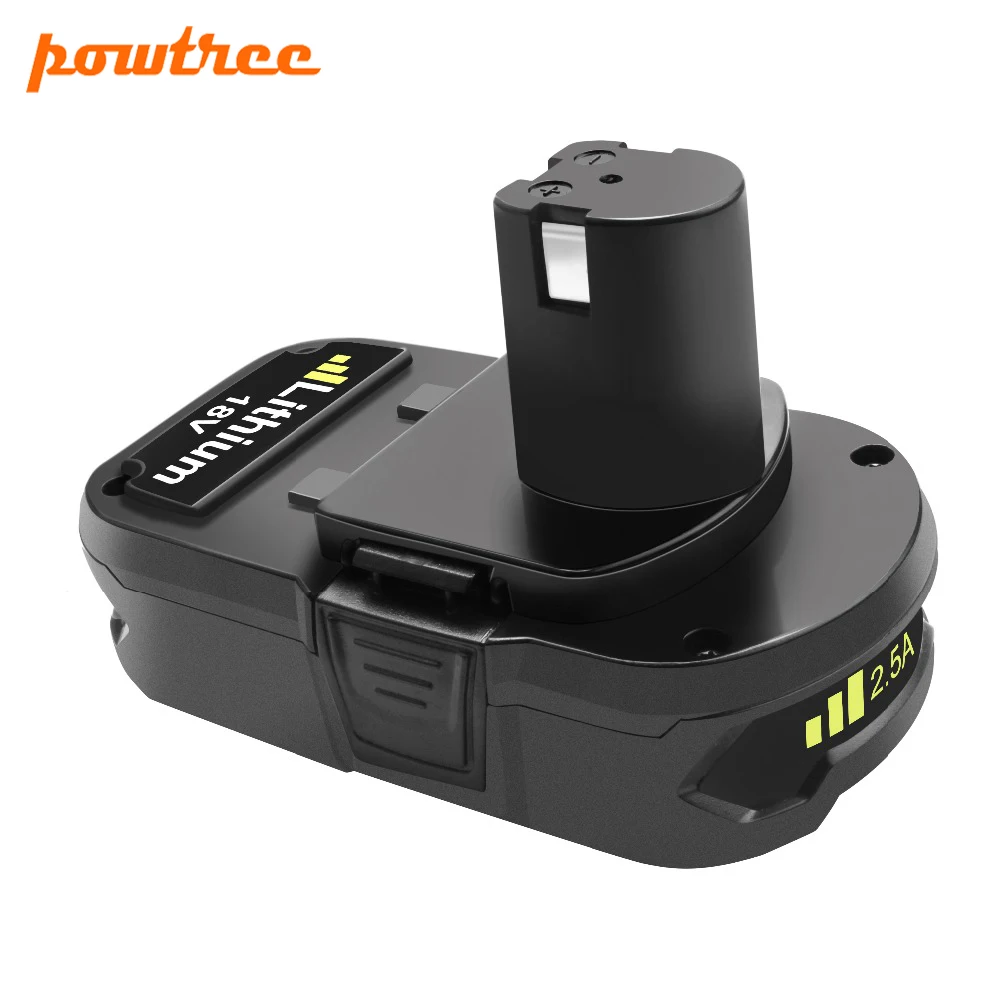 Powtree 2 упаковки 2500 мАч 18 в для Ryobi P107 Замена батареи для Ryobi P104 P105 P102 P103 P107 Беспроводной литий-ионный аккумулятор L30