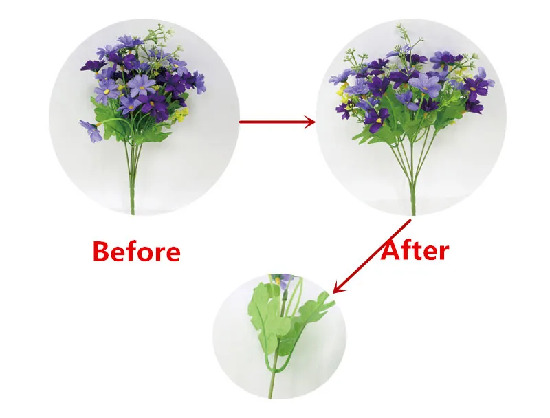 Flone Mini Artificial Daisy Silk Flower Simulation Persian Chrysanthemum Flowers Bouquet Wedding Home Office Party Decor Floral (32)