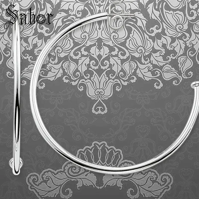 

Creole Hinged Hoop Earrings Classic Beads Carrier Jewelry Geometric 925 Sterling Silver Gift For Women 2019 New Aros thomas