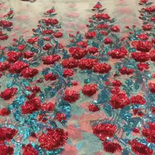 Африканская Тюлевая сетчатая кружевная ткань высокого качества нигерийский цвет блестки кружевная ткань французская Сетка кружевная ткань с блестками для платья HG09