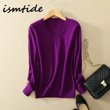 Cashmere Sweater V Neck Women Fashion Autumn Pullovers Knit Sweater V Neck Women Slim Knit Coat Female Blouse Winter Knitwear