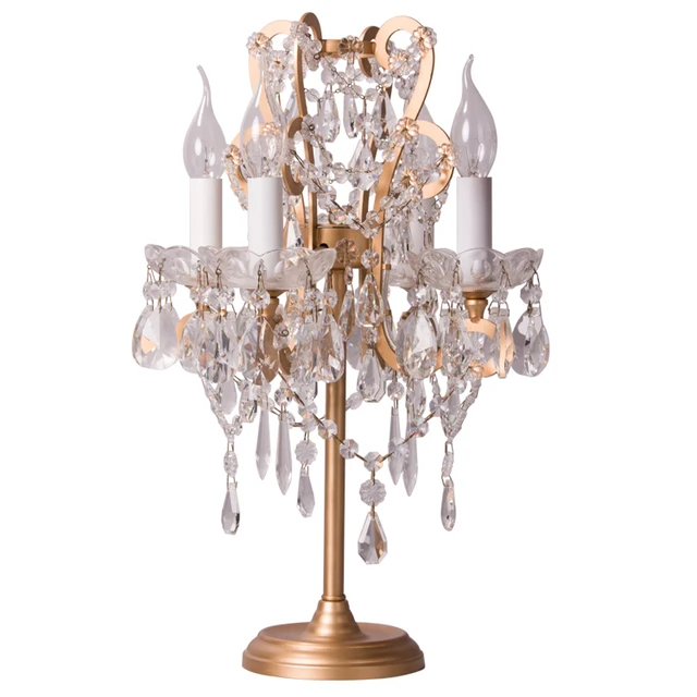 French Vintage Wrought Iron Crystal Table Lamp Bedroom French Vintage Wrought Iron Crystal Table Lamp Bedroom Bedside Princess Castle Manor Children Room