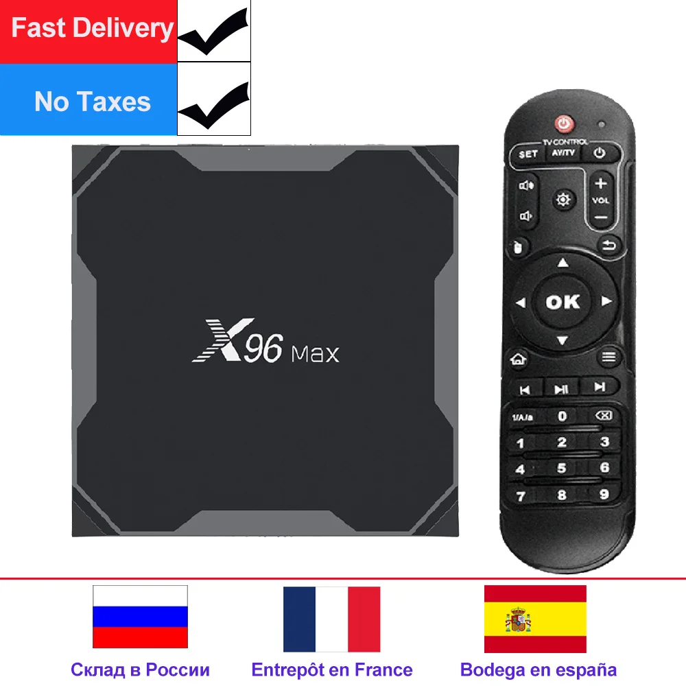 الروبوت 8.1 التلفزيون مربع مربع التلفزيون الذكية X96 ماكس X2 4 GB 64 GB 4 K X96MAX Amlogic S905X2 رباعية النواة 2.4G و 5G Wifi BT مشغل الوسائط مجموعة أعلى مربع