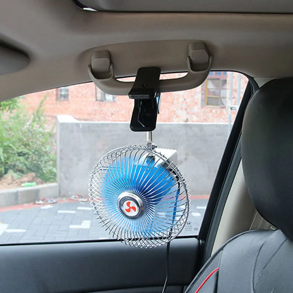 

Portable 6inch 12V/24V Dashboard Vehicle Auto Car Cooling Fan Oscillating Clip-On Fan NR-shipping